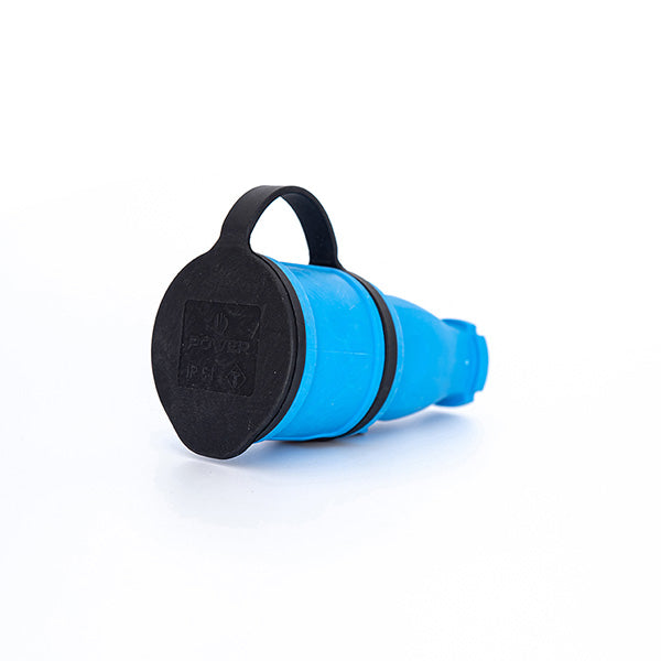 Power Solid Power Solid contrastekker 16A TPE randaarde IP54 blauw/zwart