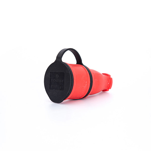Power Solid Power Solid contrastekker 16A TPE randaarde IP54 rood/zwart