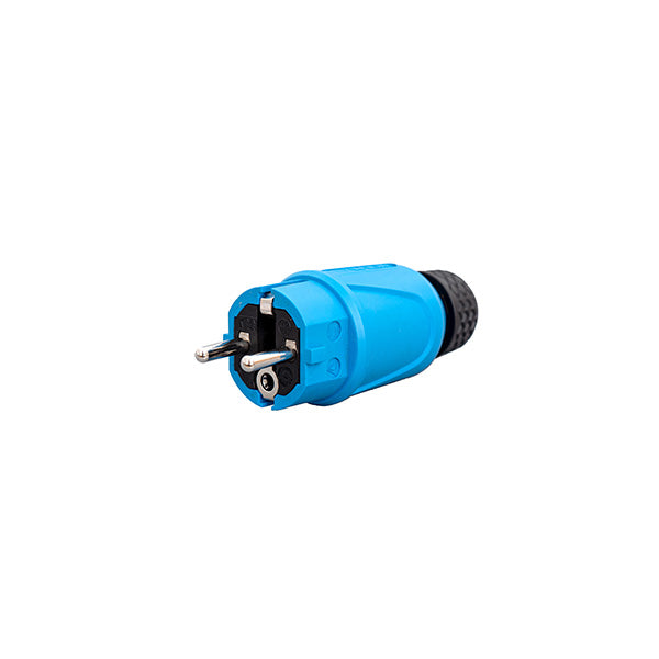 Power Solid Power Solid stekker 16A heavy duty randaarde IP44 blauw/zwart