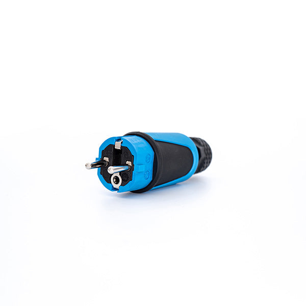 Power Solid Power Solid stekker 16A super heavy duty randaarde IP54 blauw/zwart