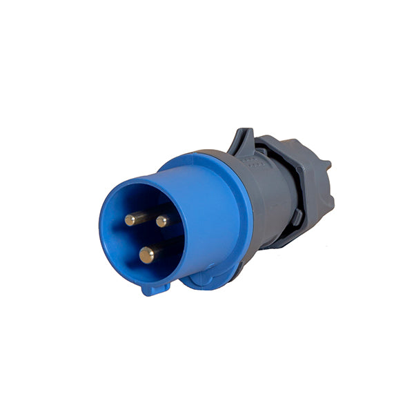 Power CEE CEE stekker 3-polig 16A IP44 blauw