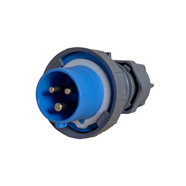 Power CEE CEE stekker 3-polig 16A IP67 blauw