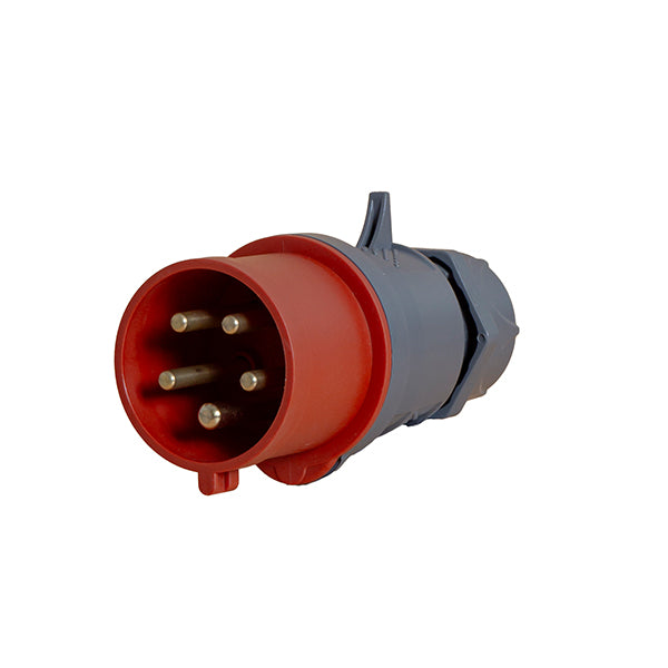 Power CEE CEE stekker 5-polig 32A IP44 rood