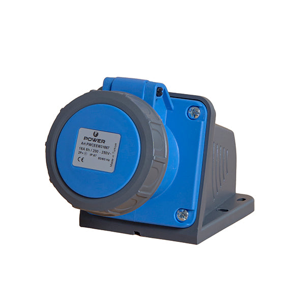 Power CEE CEE opbouw wandcontactdoos 3-polig 16A IP67 blauw