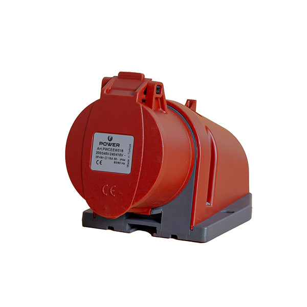 Power CEE CEE opbouw wandcontactdoos 5-polig 16A IP44 rood