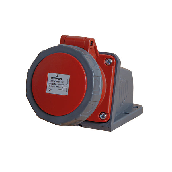 Power CEE CEE opbouw wandcontactdoos 5-polig 16A IP67 rood