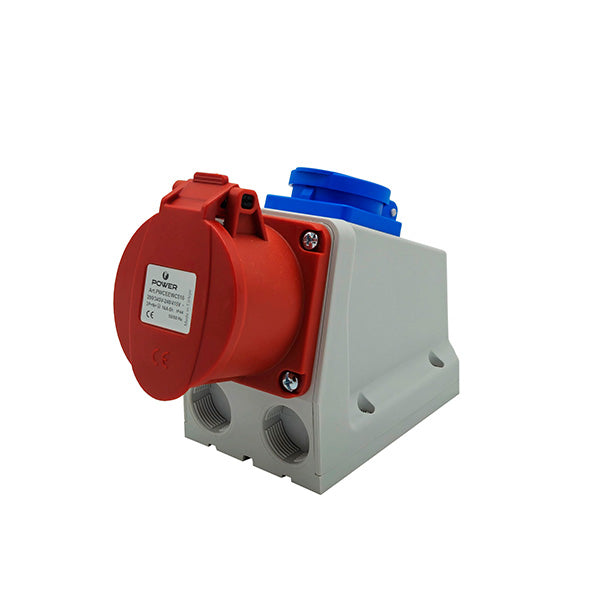 Power CEE CEE opbouw wandcontactdoos combinatie 5-polig 16A IP44