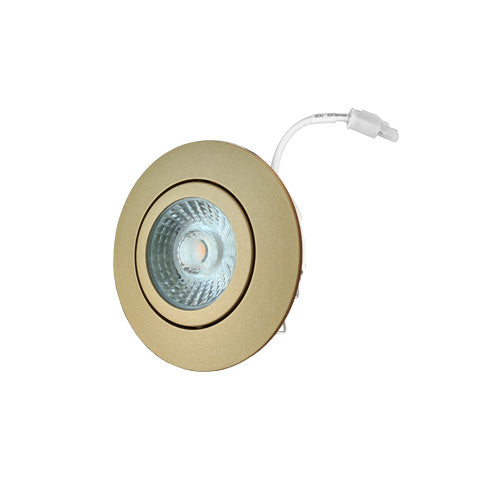 Interlight Luchtdicht IP44 IP44 led spot 6W Ø88mm 2.700K goud dimbaar incl. driver