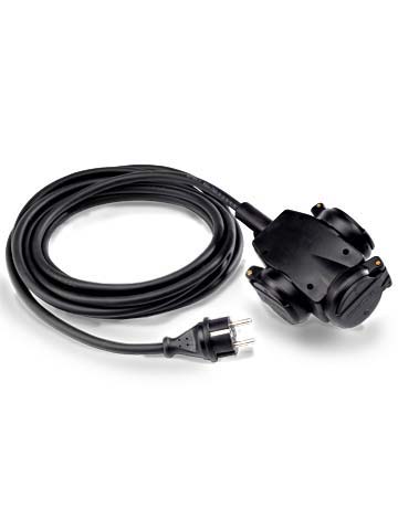 Koopman Volrubber 2p+ra 3x2,5mm2 3vdg hangkoppeling 10m H07RN-F3G1,5mm2 IP44