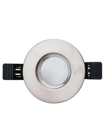 Interlight Frames MR16 frame 90mm rond geborsteld chroom IP65