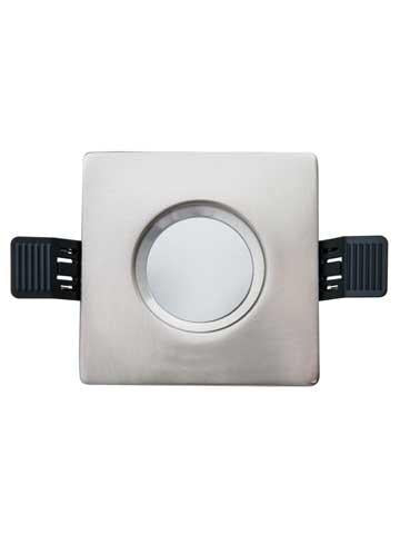 Interlight Frames MR16 frame 90mm vierkant geborsteld chroom IP65