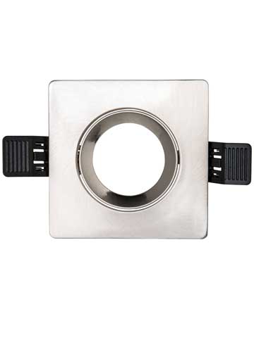 Interlight Frames MR16 frame 90mm vierkant geborsteld chroom IP20